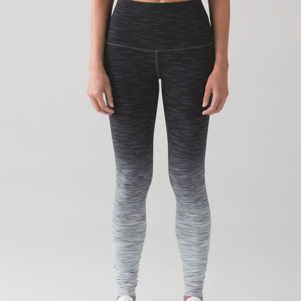 Lululemon Black Women's Ombre Leggings Wunder Under 31" Size 6